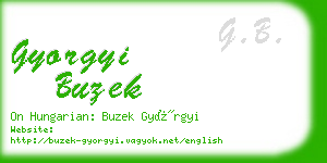 gyorgyi buzek business card